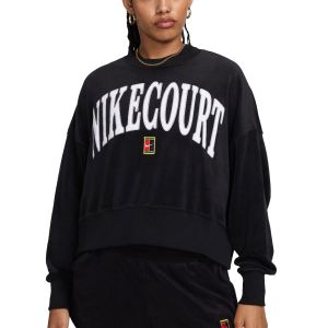 NikeCourt Heritage Oversized Crew-Neck Graphic Women's Tennis Sweatshirt