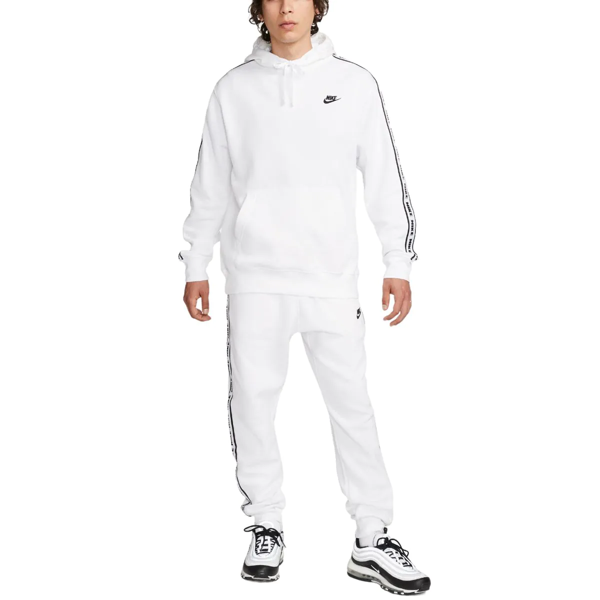 White nike tracksuit online