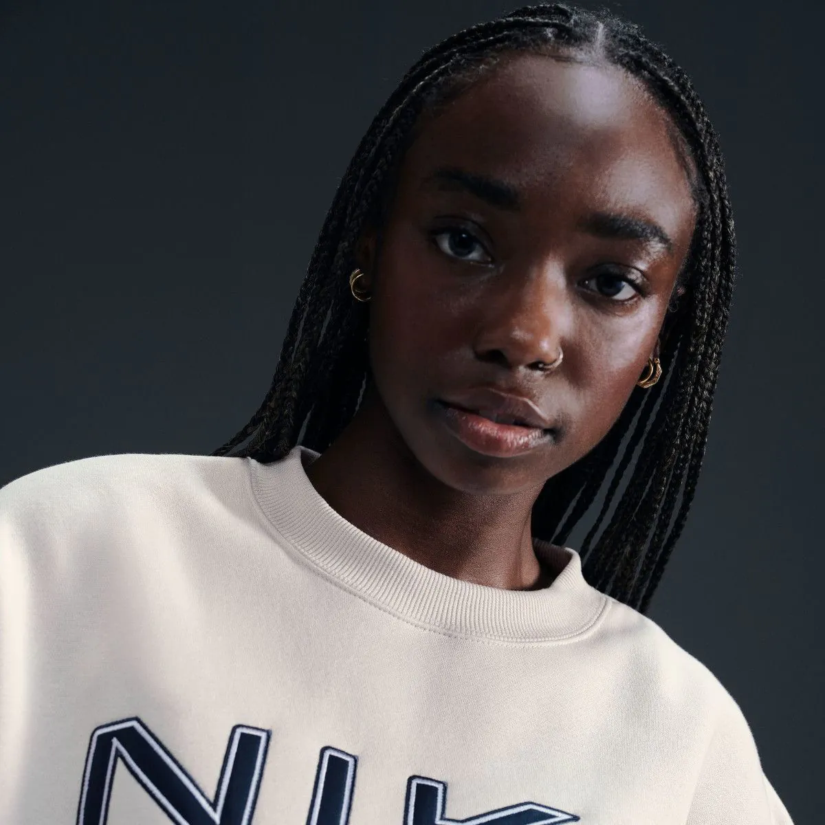 Nike Sportswear Phoenix Fleece Oversized Crew-Neck Logo Wome