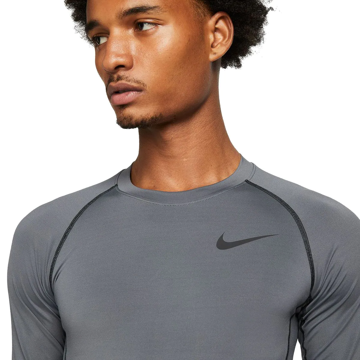 Nike grey long sleeve top online
