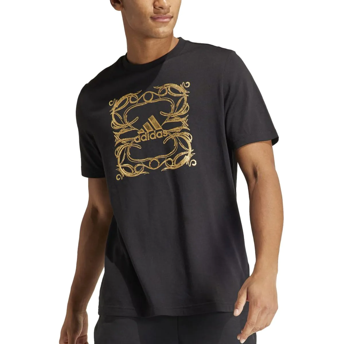 Adidas foil logo t shirt mens discount