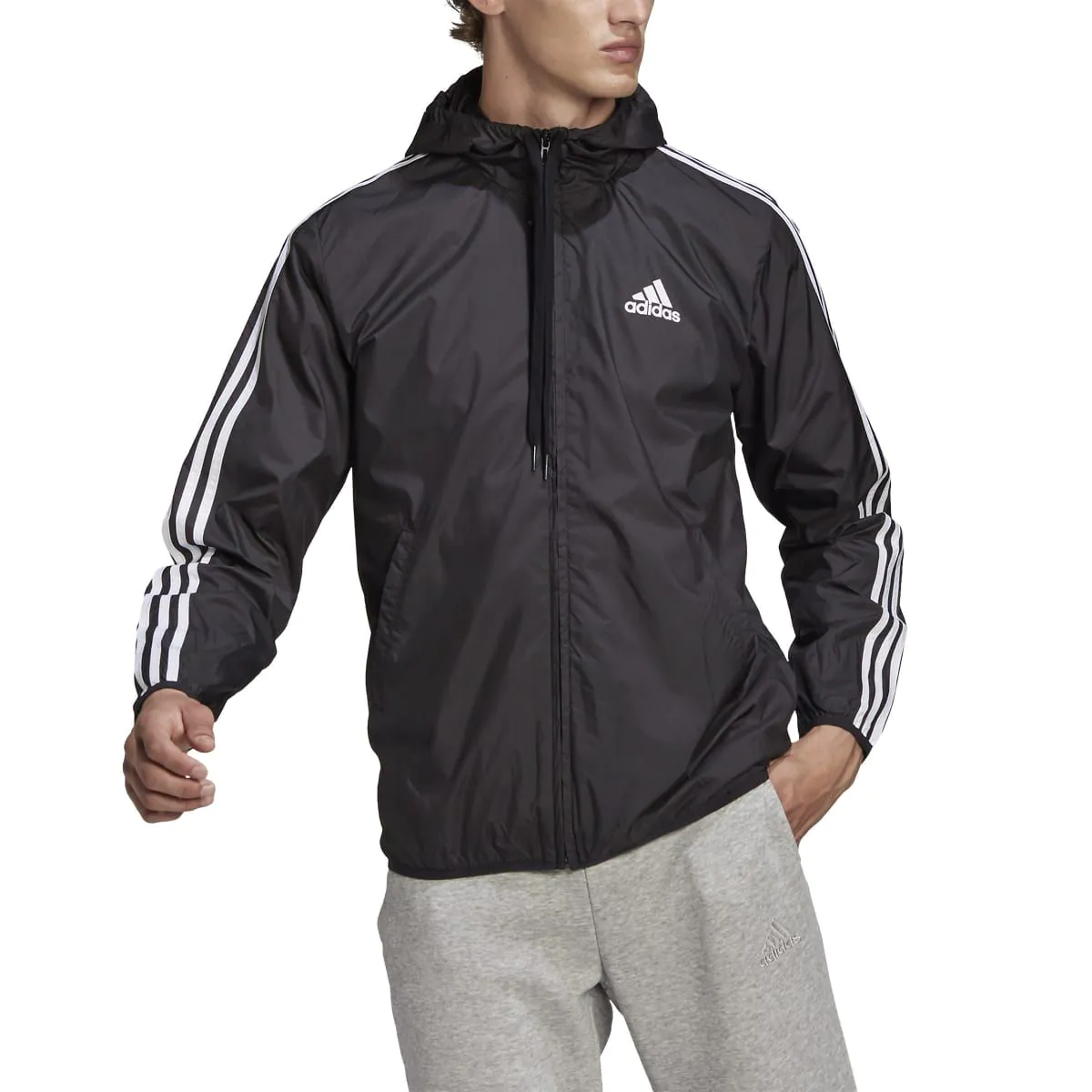adidas Primegreen Essentials 3 Stripes Men s Windbreaker GK9
