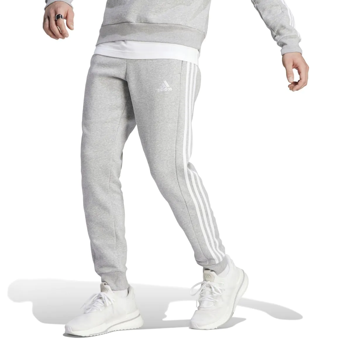 Adidas cotton fleece 3 stripe joggers new arrivals