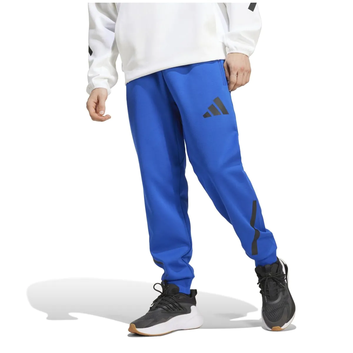 Adidas track pants zip bottom hot sale