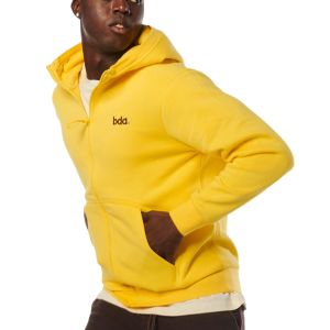 Body Action Fleece Full-Zip Men's Hoodie 073218-01-Yellow