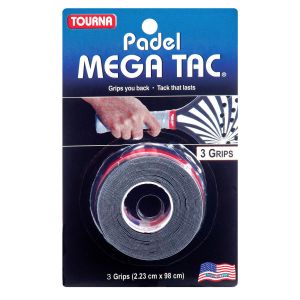 Tourna Mega Tac Padel Grips x 3 PAD-MT-BK