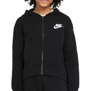 Nike Sportswear Club Fleece Girls' Full-Zip Hoodie DC7118-010