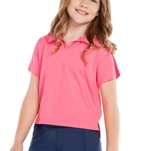 Lucky In Love Cropped Girls Polo T257-648