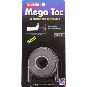 Tourna Mega Tac Tennis Overgrips x 3 MT-BK