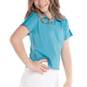 Lucky In Love Cropped Girls Polo-M/140-152cm