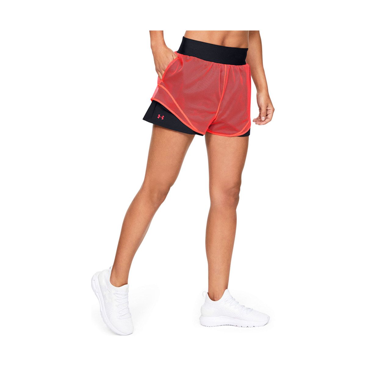 Under armour mesh sales shorts women's