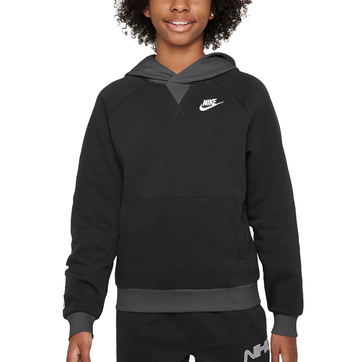 Big nike hotsell logo hoodie