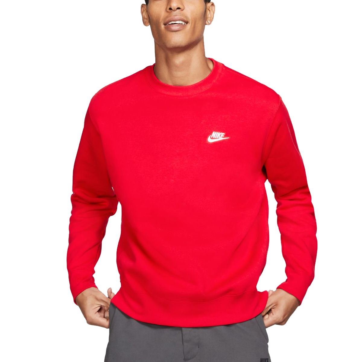 Shop Nike NSW Club Fleece Full-Zip Hoodie BV2645-657 red
