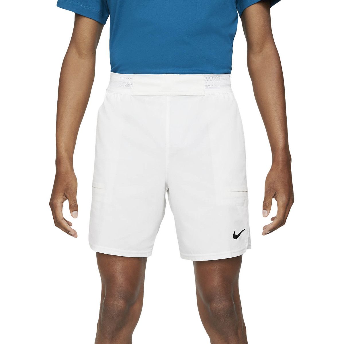 White tennis shorts cheap with pockets