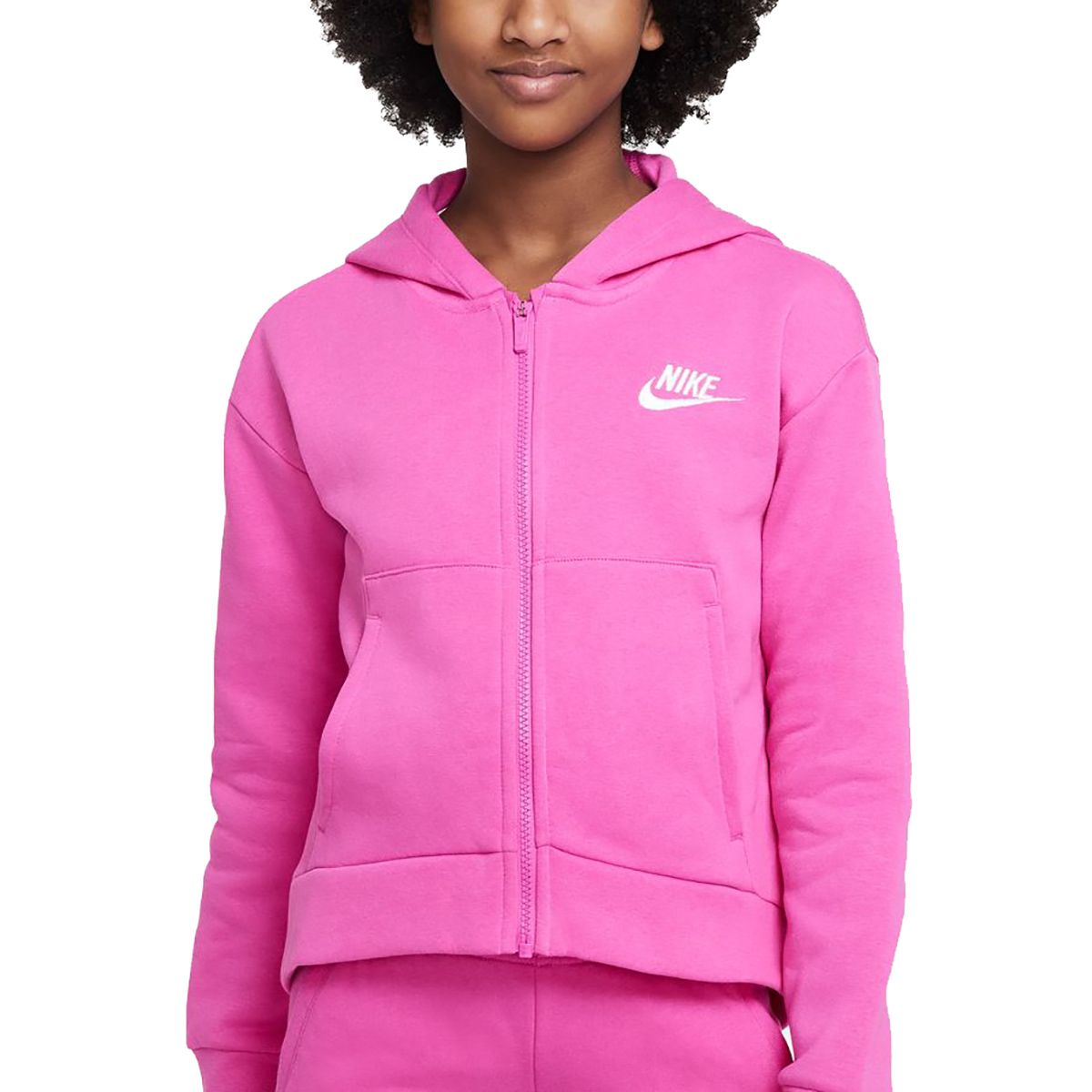 Nike Sportswear Club Fleece Girls' Full-Zip Hoodie DC7118-62