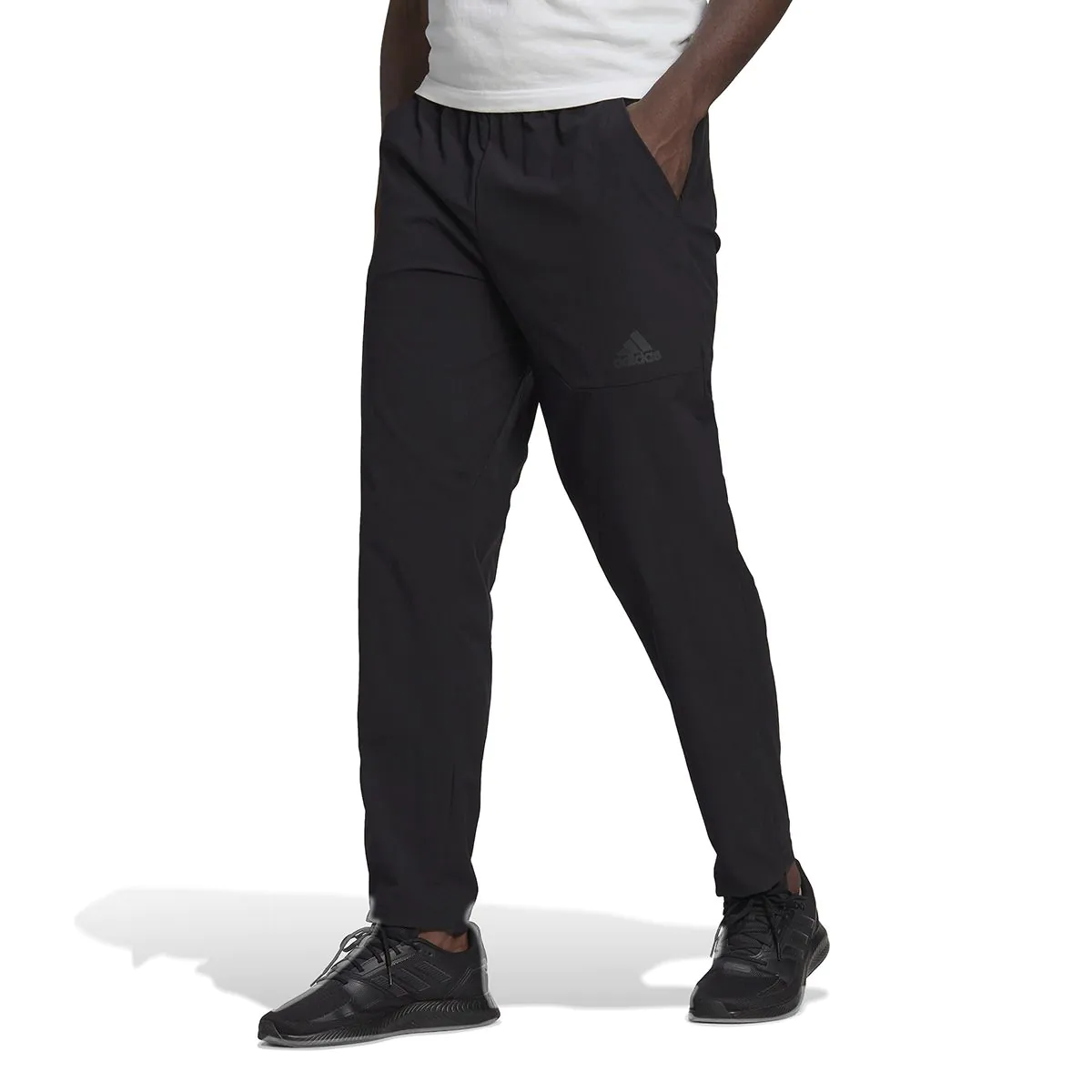  adidas Men's 3-Stripe Pants, Black/White, Small