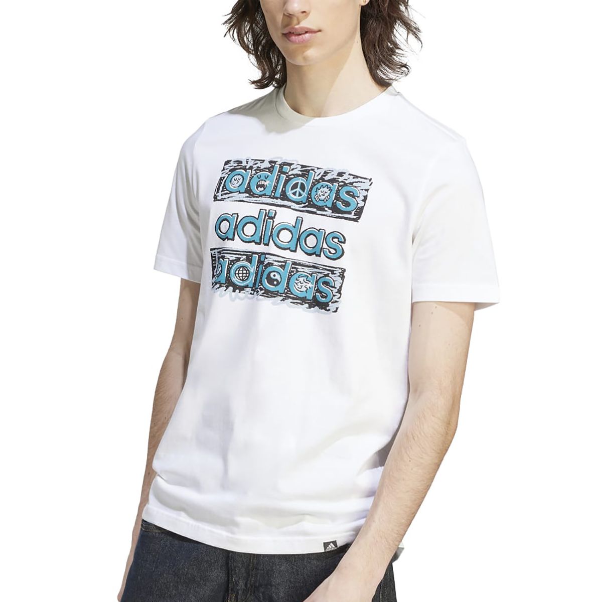 Men\'s HY1338 Dream Doodle Adidas Sportswear T-Shirt Multi