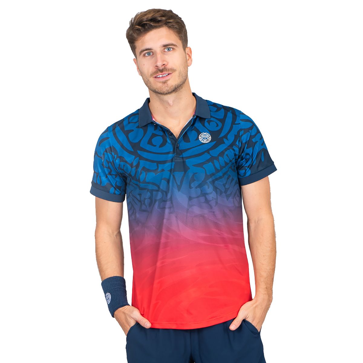 Bidi Badu Colortwist Men's Tennis Polo M1350001-DBLRD