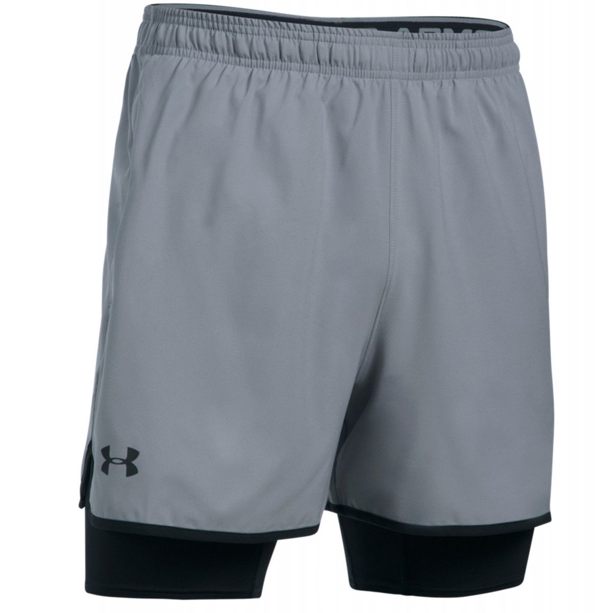 Under Armour Mens Qualifier 2-In-1 Training Shorts UA Running Shorts 1289625 