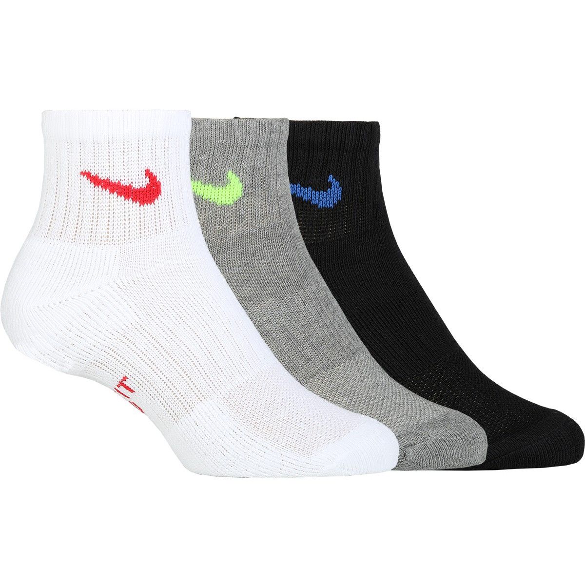 Nike Kid's Cushioned Quarter Training Socks x 3