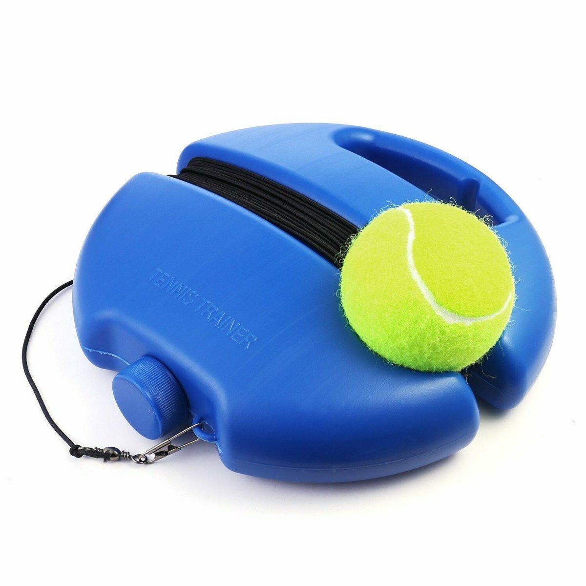 Automatic Rebound Equipment Base Single Practice Tennis Tool with Elastic Rubber String for kids,Tennis Beginner N/ A Tennis Trainer Rebound Ball 