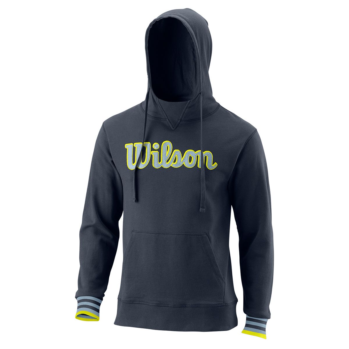 Satin script logo cotton terry hoodie cheap